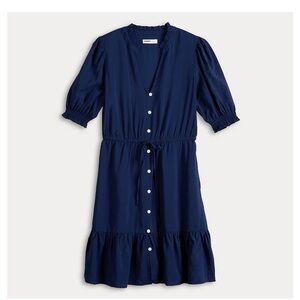 Sonoma Ruffle Collar Tie-Waist Dress